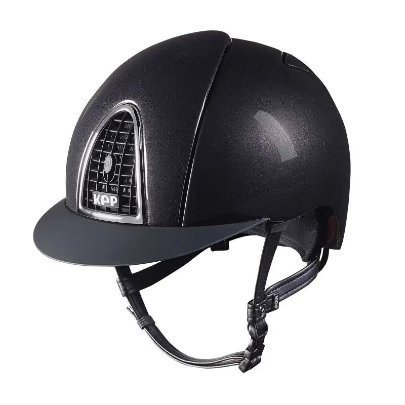 Kep Italia Cromo 1.0 Shine Nero casco da equitazione Promozione Esclusiva