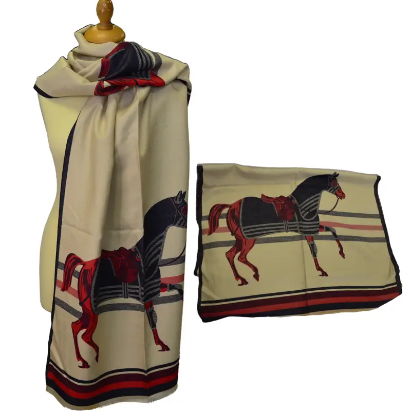 Winner Sciarpa con stampa equestre Professionale