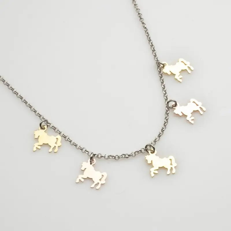 Offerta Speciale Collana girocollo con cavalli pendenti
