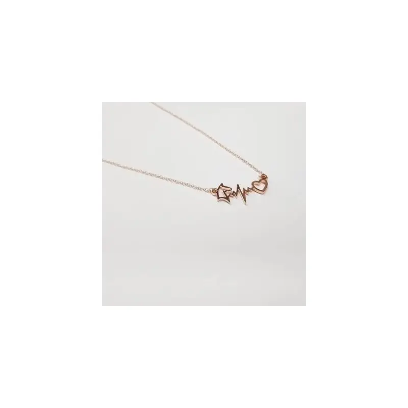 GoldSnaffle Collana horse heartbeat placcata oro rosa Ultime Pezzi