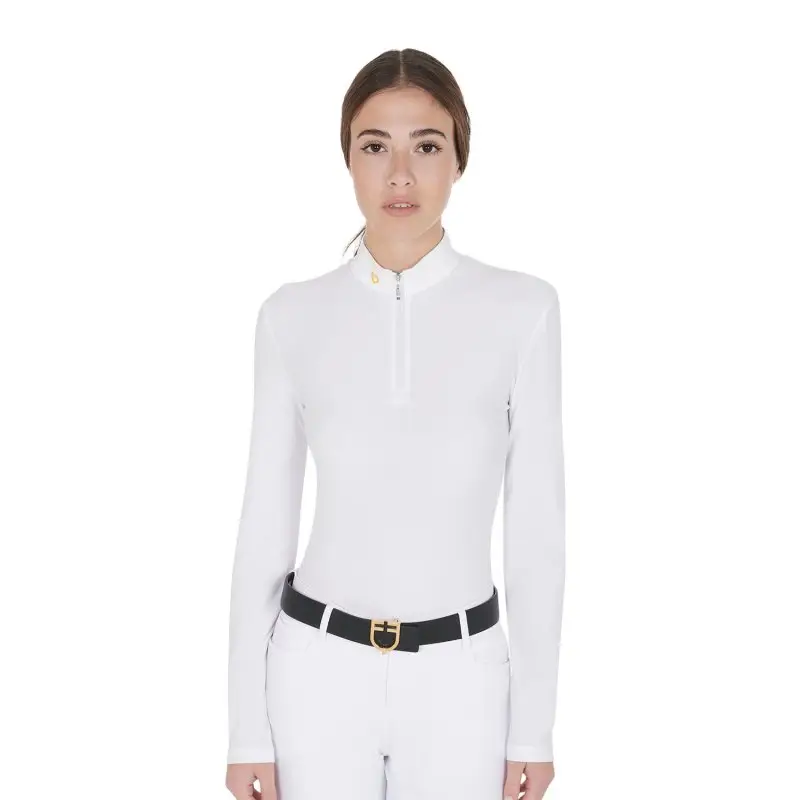 Offerta Equestro Polo Donna in tessuto tecnico felpato