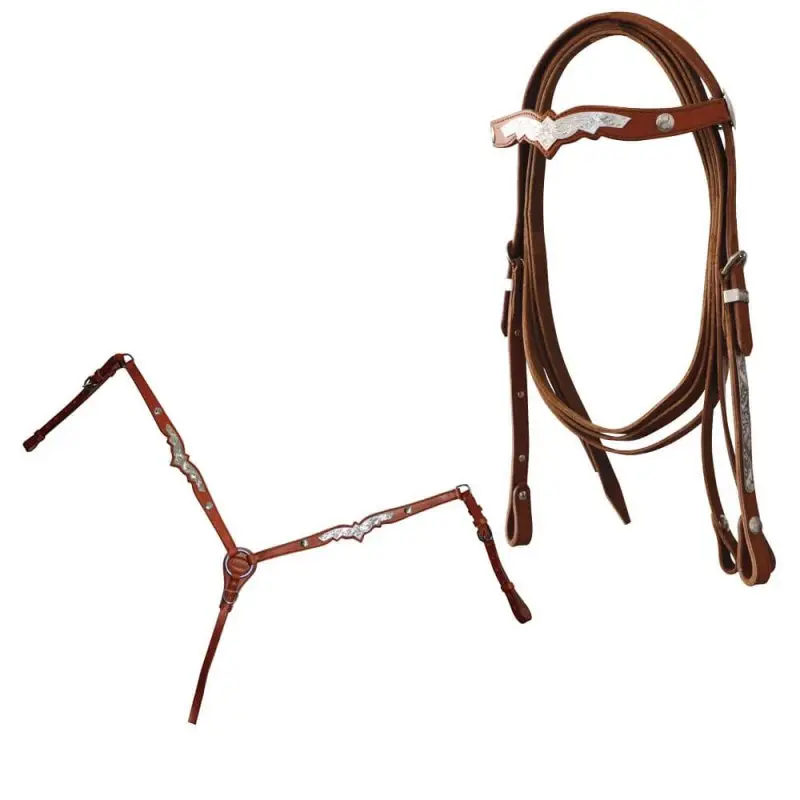 Sconto Lakota Saddlery Briglia western con decorazioni argentate