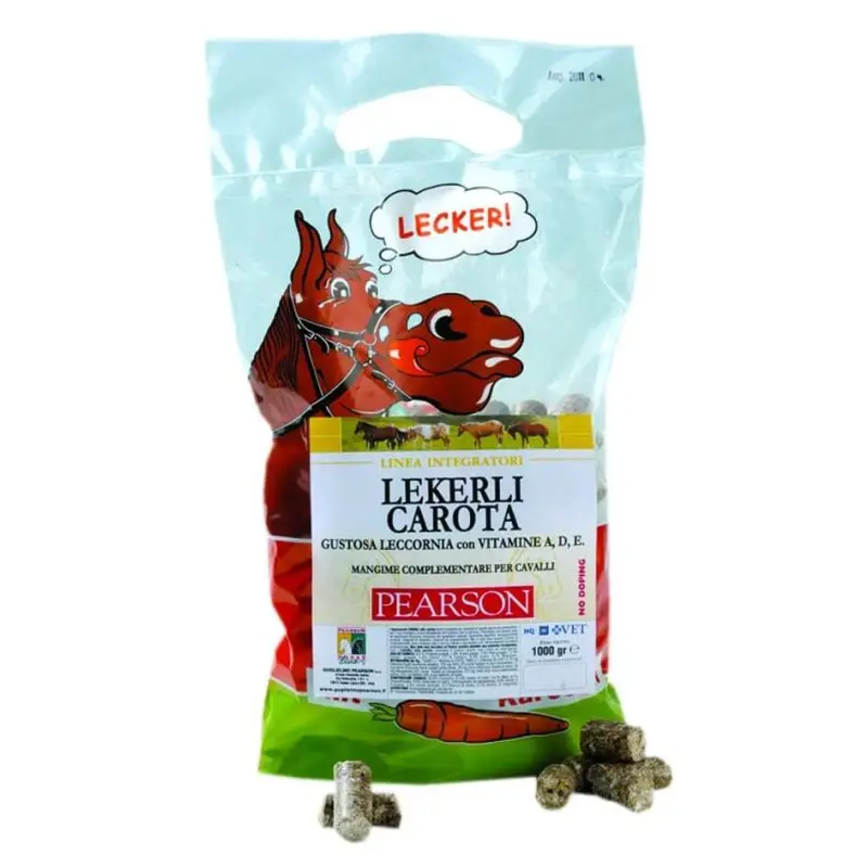 Pearson Lekerli alla Carota 1Kg dolcetti per cavalli Reso Gratuito