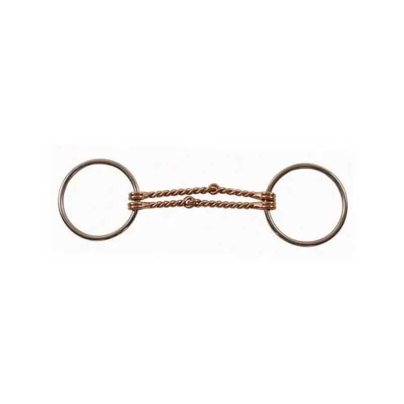 Offerta Del Giorno Filetto western inox ad anelli doppio torciglione Rame Umbria Equitazione