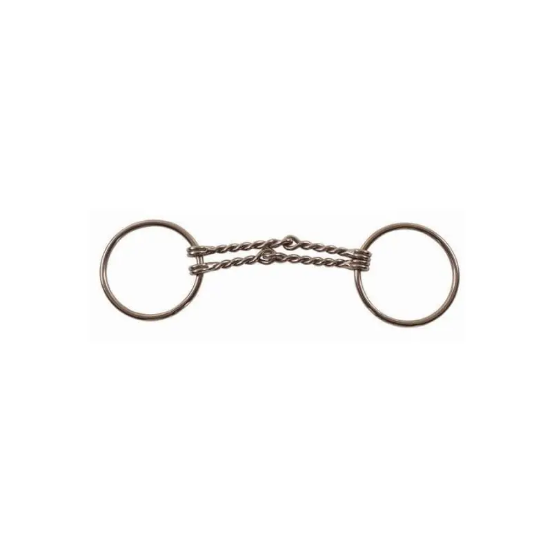 Super Prezzo Filetto western inox ad anelli torciglione grosso Inox Umbria Equitazione
