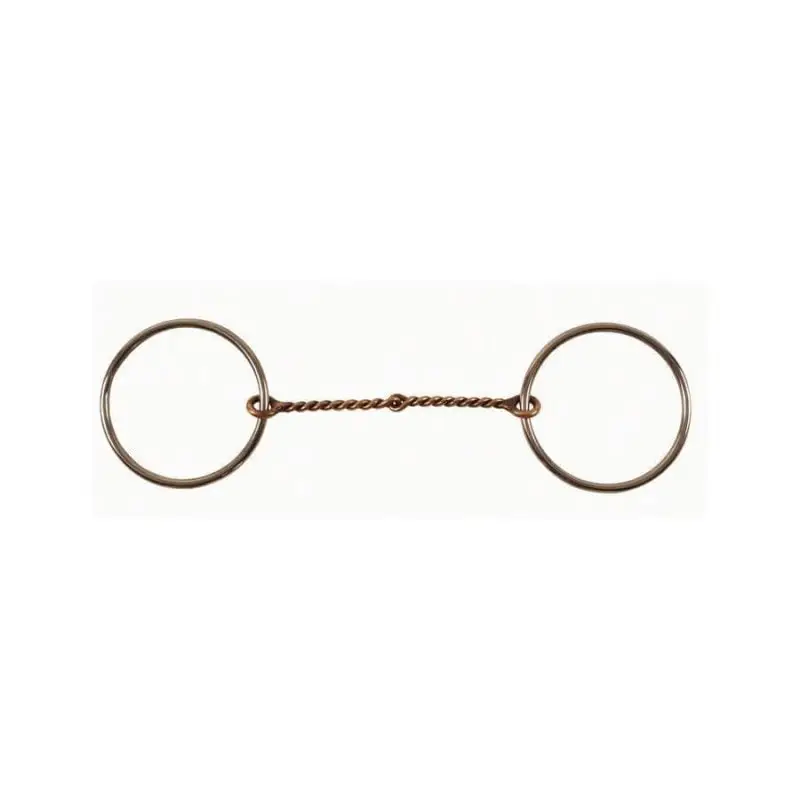 Ultimissimo Modello Filetto western inox ad anelli torciglione fino in Rame Umbria Equitazione