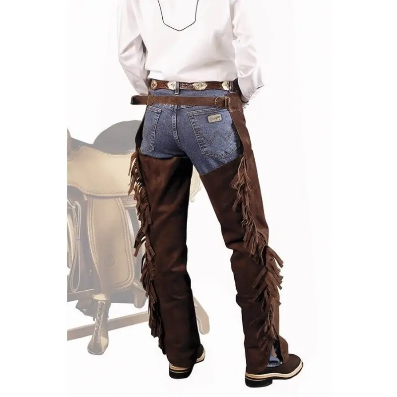 Lakota Saddlery Chaps Western in pelle scamosciata con frange Bestseller