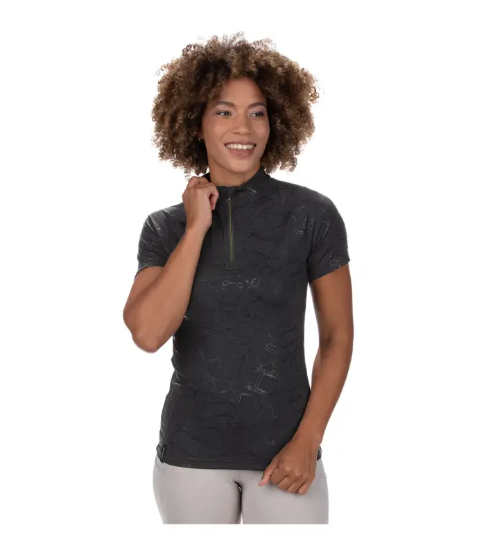 T-shirt funzionale con zip Amber Ordina Subito