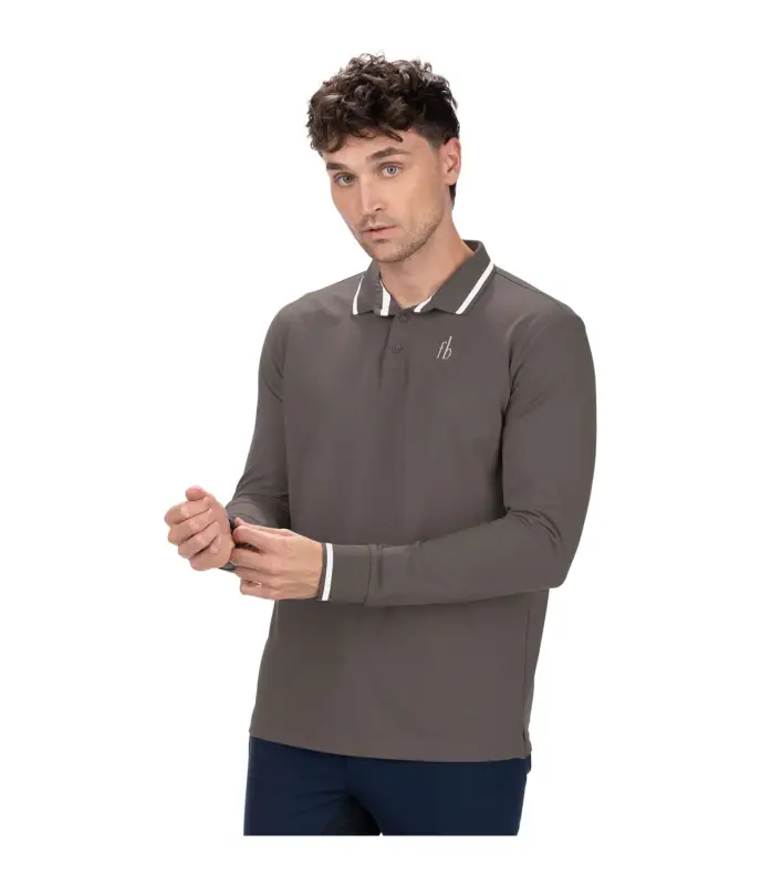 Promozione Esclusiva Polo funzionale a maniche lunghe da uomo