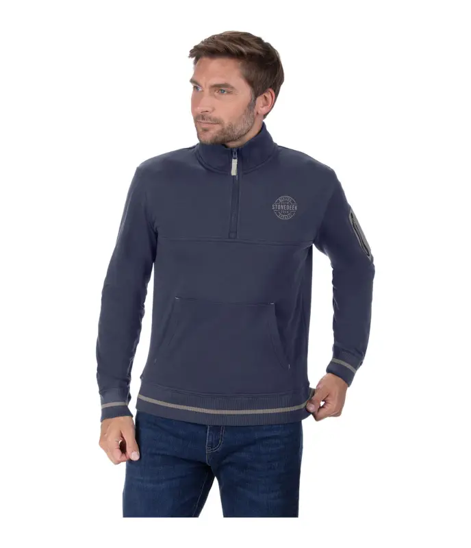 Felpa con mezza zip da uomo Zach Compra Oggi Stesso