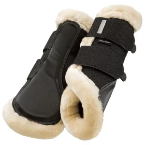 Stinchiere da dressage con pelliccia sintetica Sparkle, anteriori Reso Gratuito