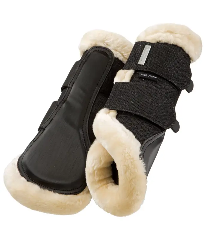 Stinchiere da dressage con pelliccia sintetica Sparkle, anteriori Reso Gratuito