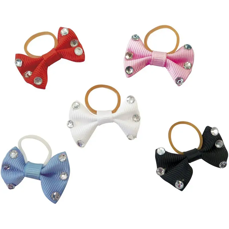 Set 20 fiocchetti per coda e criniera con strass Reso Gratuito