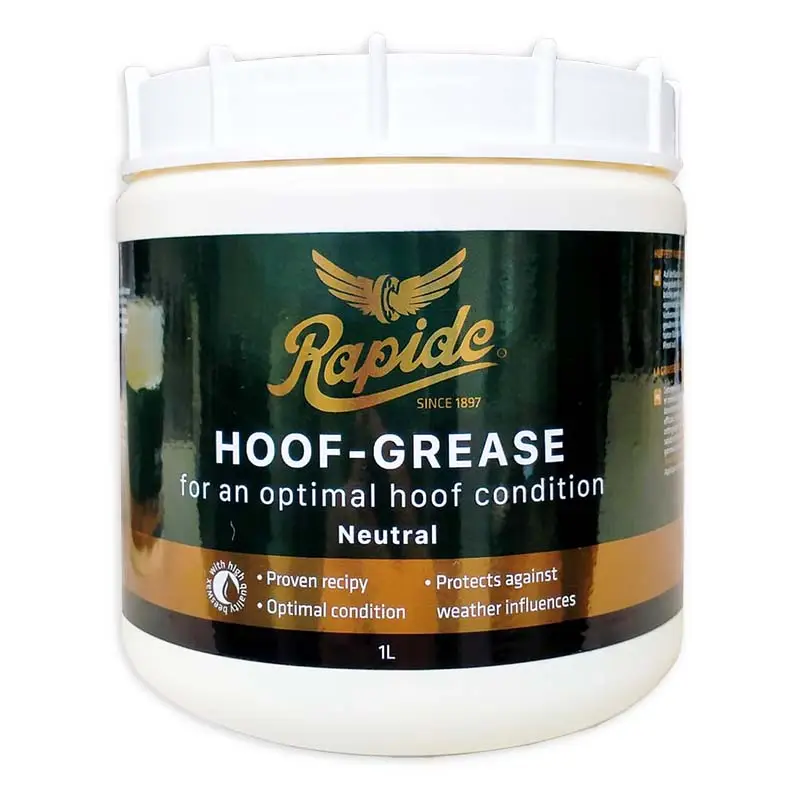 Novità Grasso per zoccoli Rapide Hoof Grease da lt. 1 neutro nero o verde