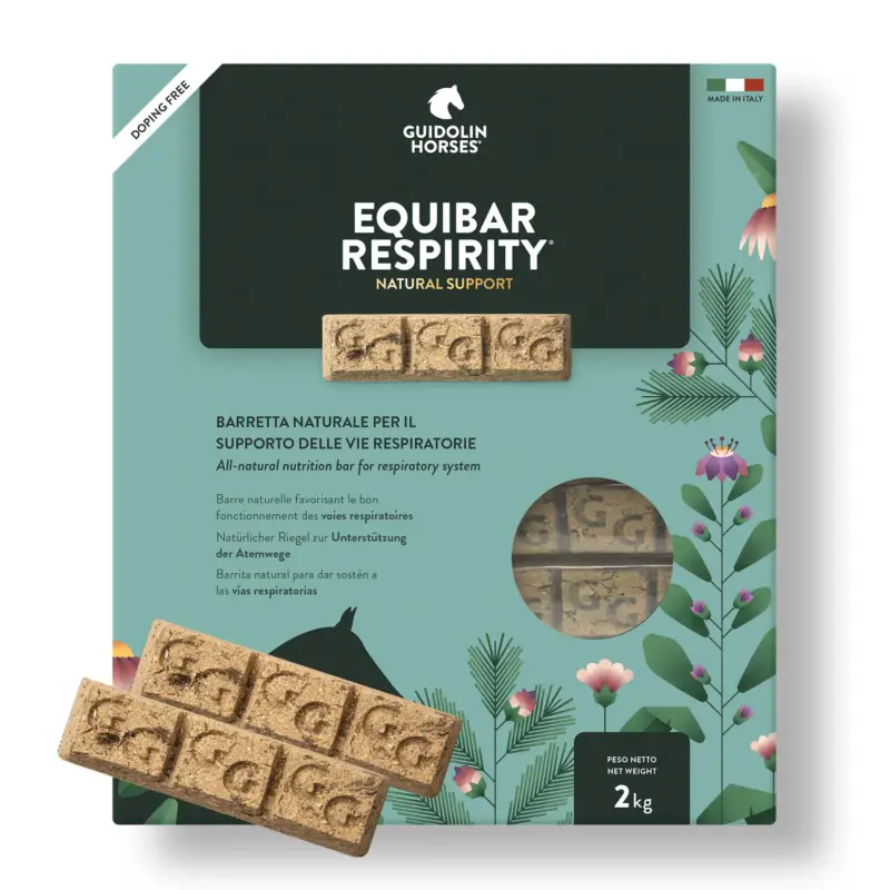 Occasione Barrette naturali per Difficoltà, Infiammazioni o Allergie Respiratorie del cavallo EQUIBAR Respirity Guidolin 2 kg