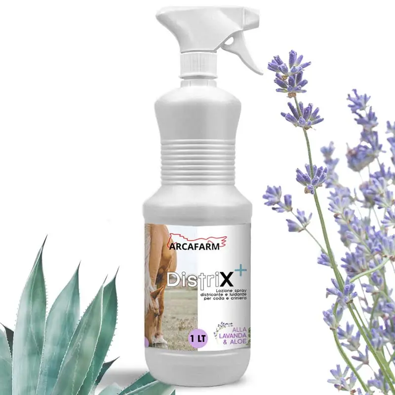 Occasione Imperdibile Lozione spray districante e lucidante coda e criniera Arcafarm DistriX+ con Lavanda e Aloe da 1 lt