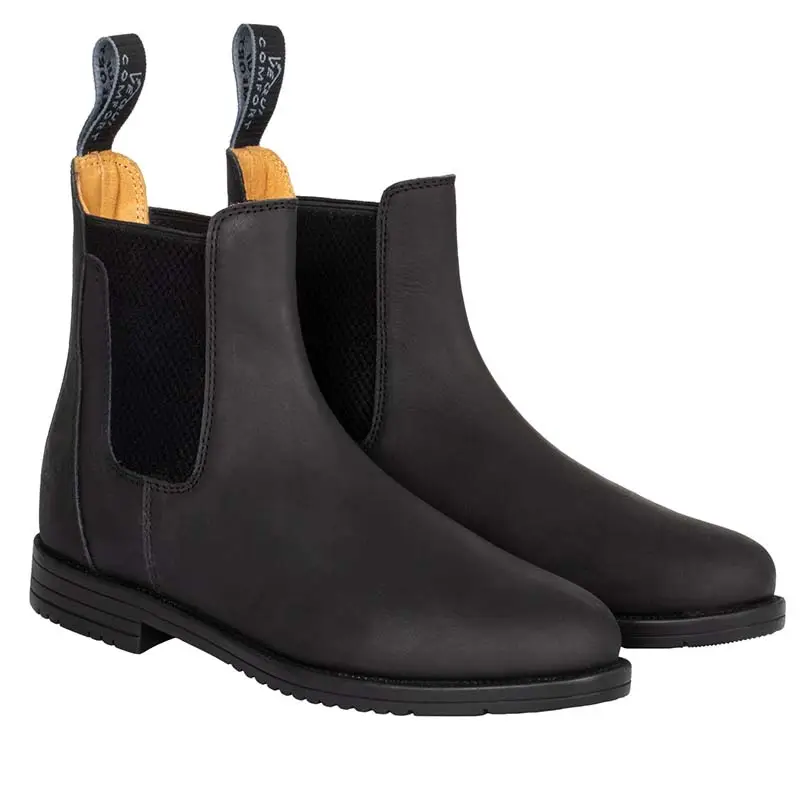 Stivaletto in cuoio jodhpur con suola in gomma Prezzo Scontato