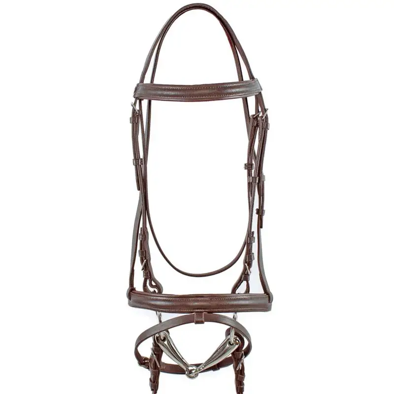 Nuova Collezione Briglia inglese in cuoio redini in tela