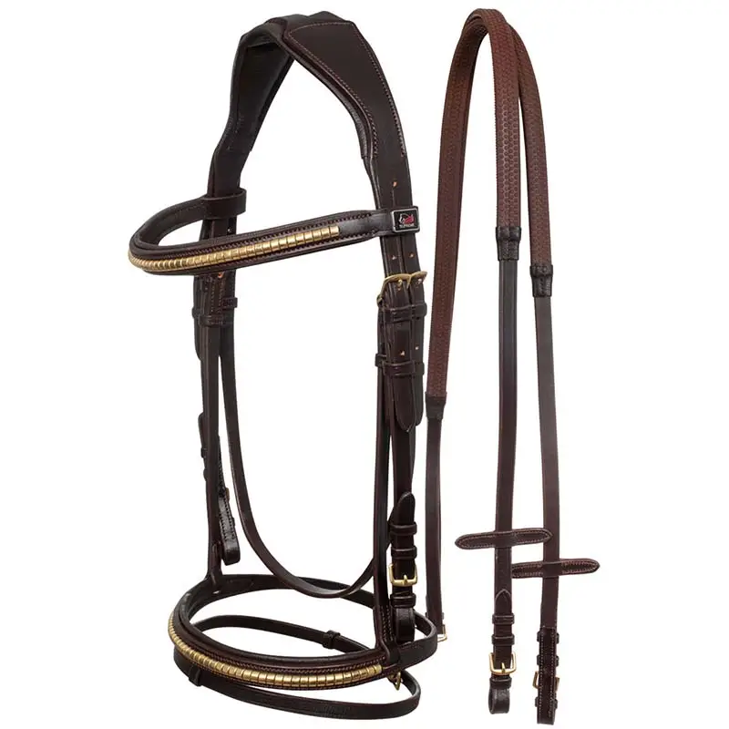 Compra Adesso Testiera inglese Supreme clincher in cuoio con redini