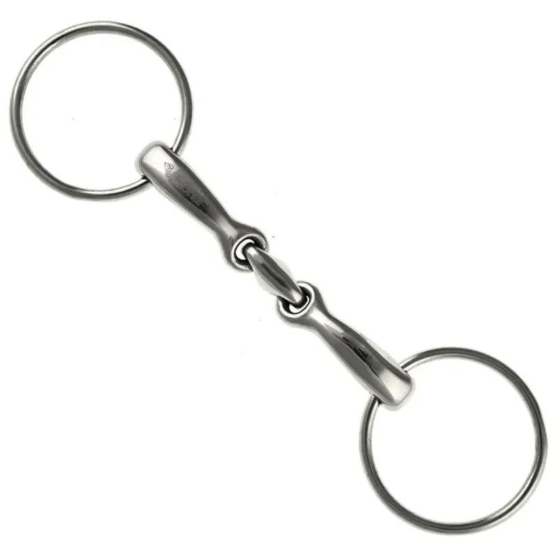 Filetto snodato in acciaio inox pieno curved mouth oliva centrale Prezzo Conveniente