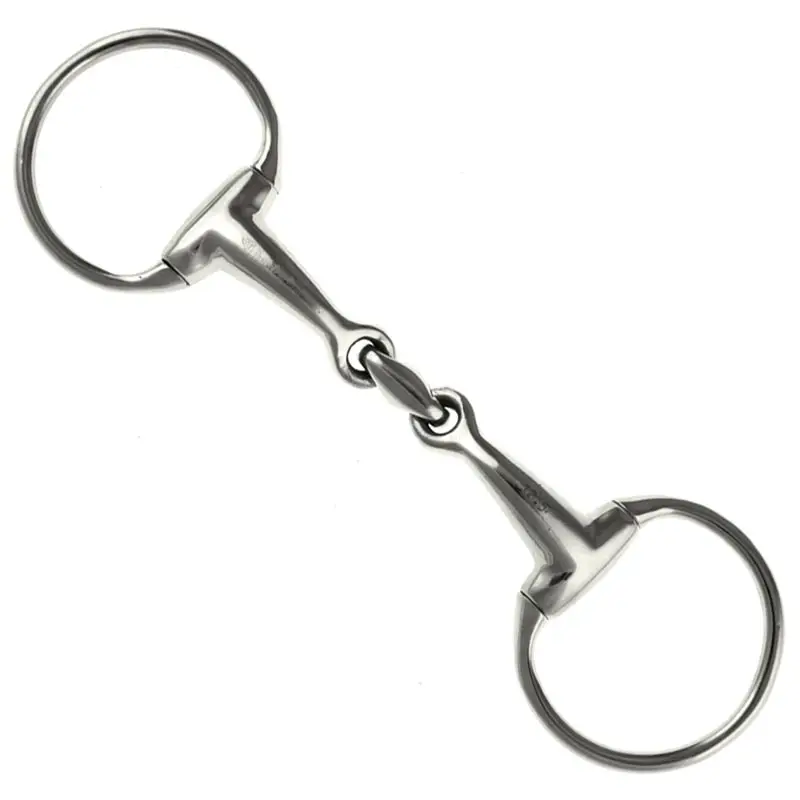 Spedizione Espresso Filetto snodato ad oliva in acciaio inox pieno, curved mouth centrale con oliva