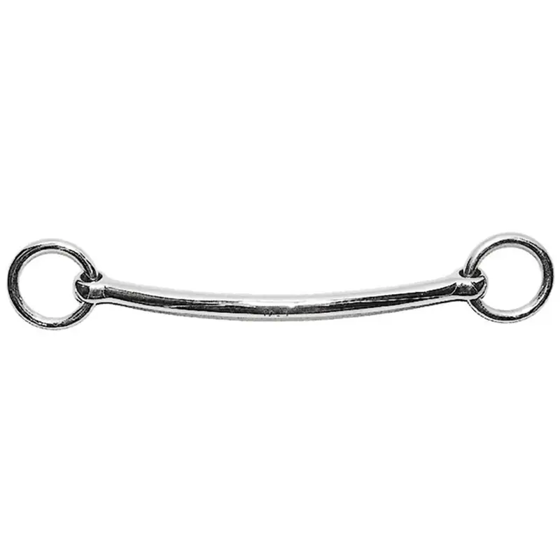 Popolare Morso da trotto filetto pieno 125 mm