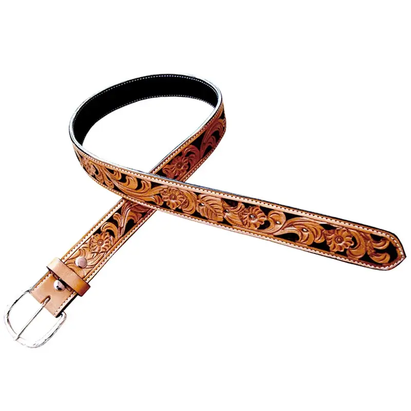 Cintura western Pool’s in cuoio mod. Intarsi lavorazione flower Acquista Ora