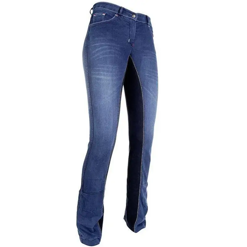 Soddisfatti O Rimborsati Jeans donna equitazione elasticizzato Denim rinforzi in pelle
