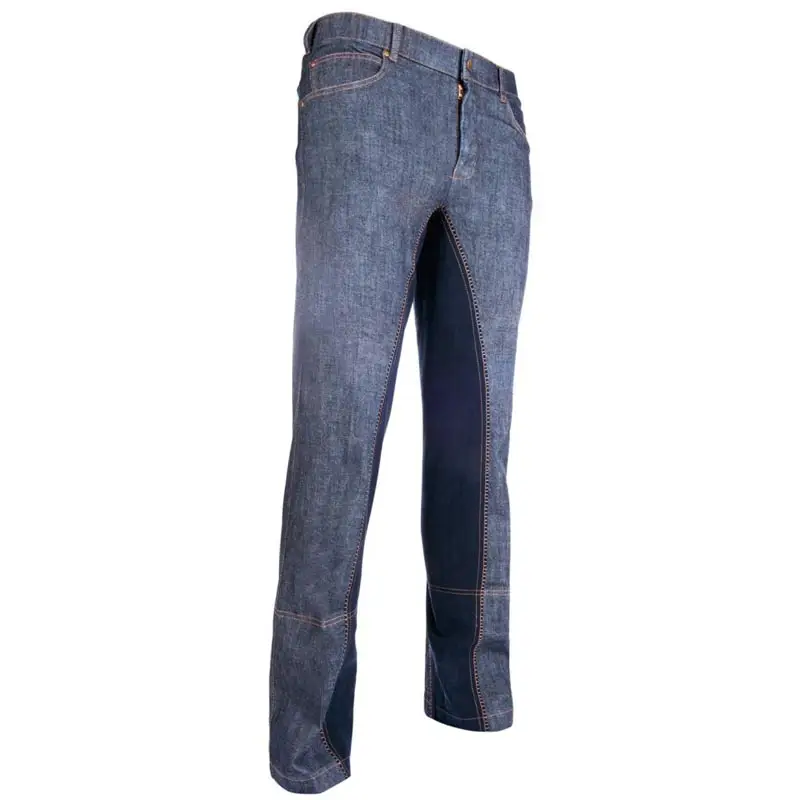 Jeans uomo equitazione elasticizzato denim con rinforzo Prezzo Di Fabbrica
