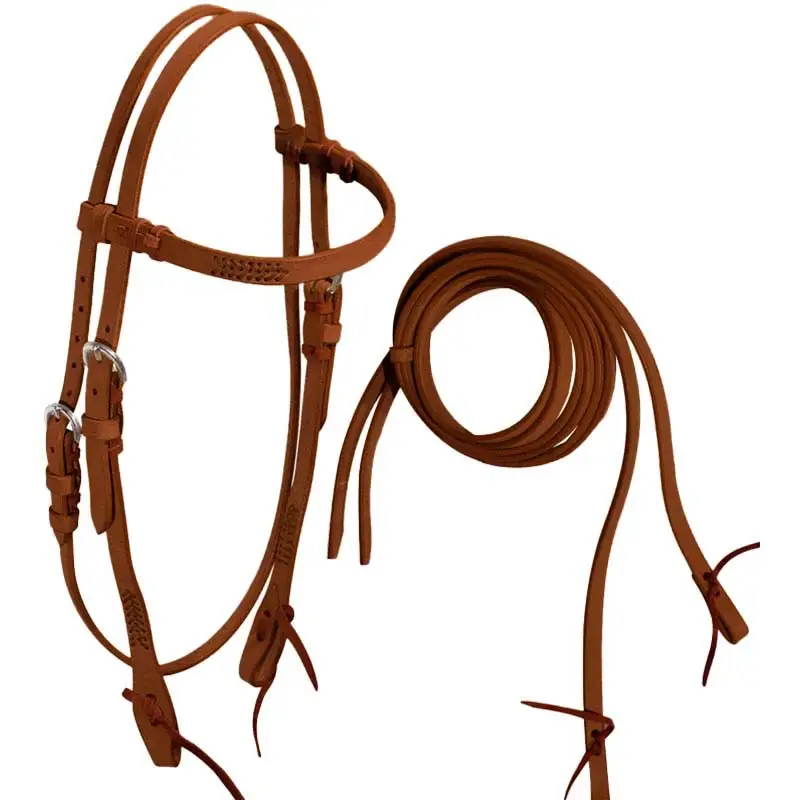 Briglia western con frontalino dritto decorato Novità