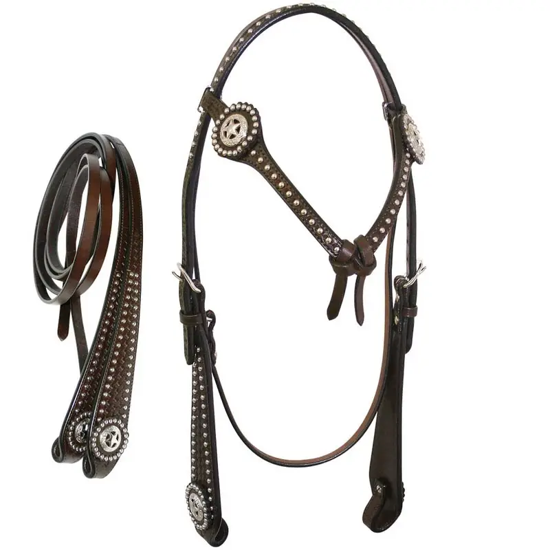Briglia western silver creck con frontalino a fiocco Compra Online