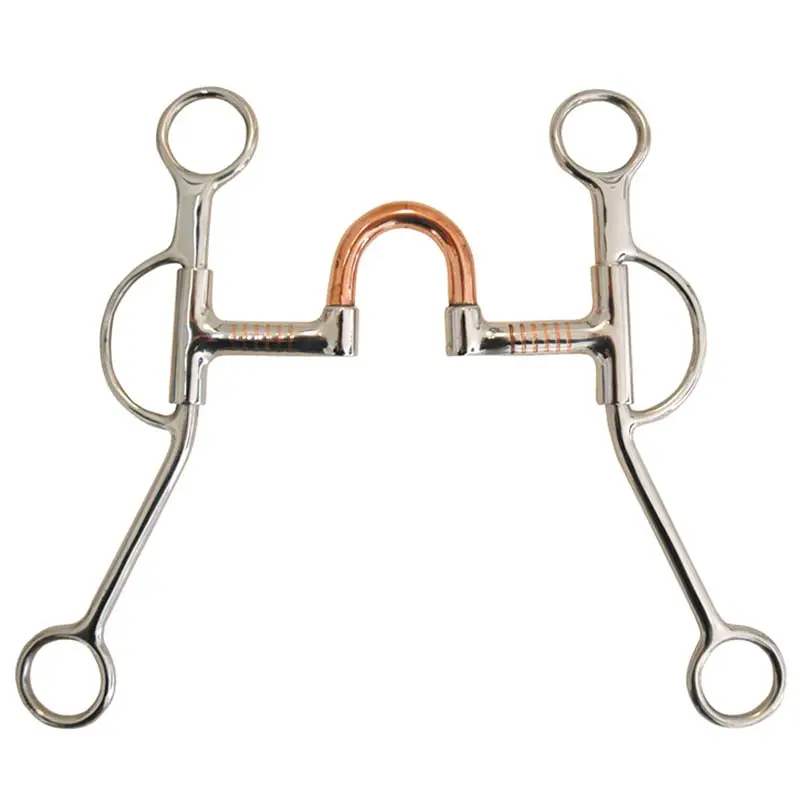 Promozione Morso western correctional in acciaio inox, imboccatura ponte mobile in rame