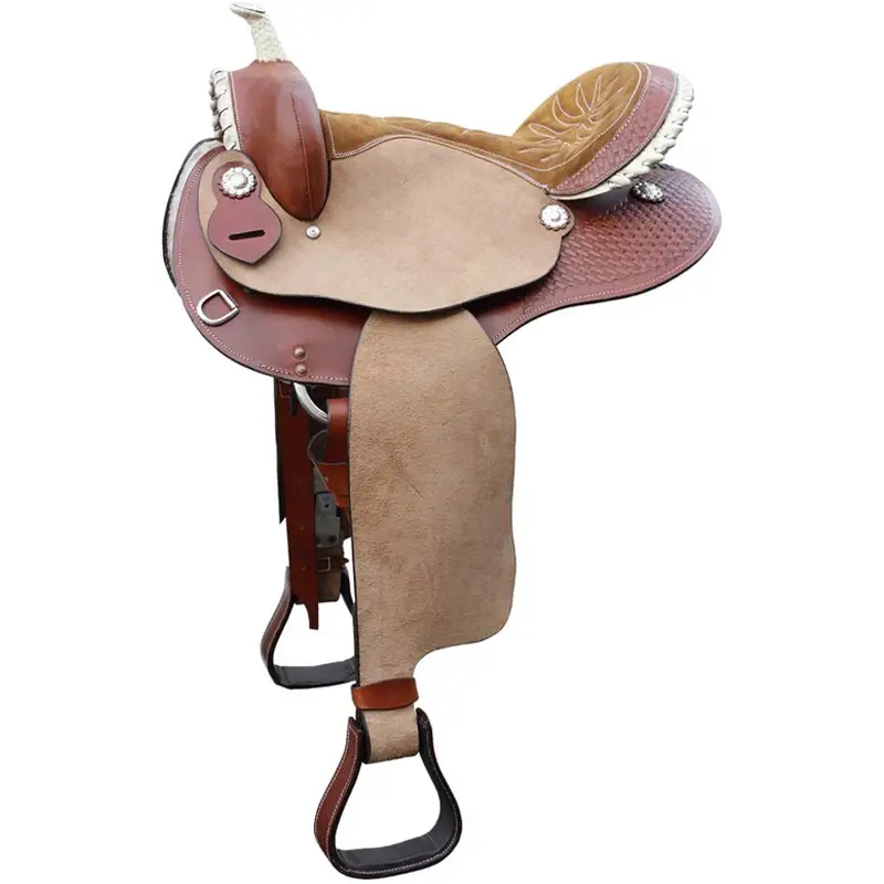 Offerta Sella western modello Barrel finiture in rawhide