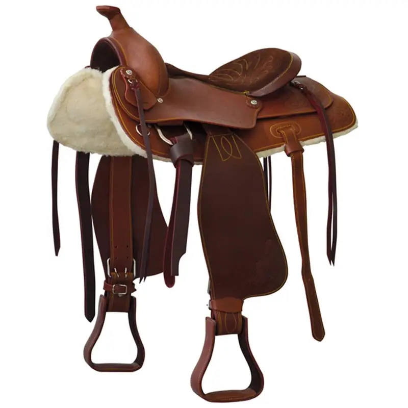Super Prezzo Sella western lavorazione flower seggio in pelle scamosciata