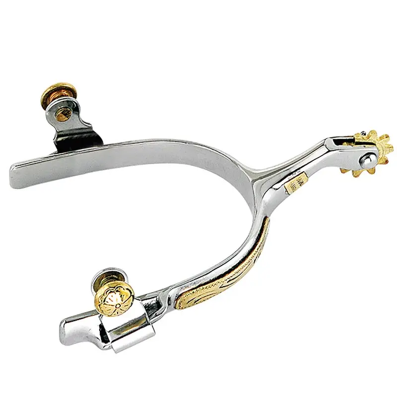 Miglior Prezzo Speroni western inox a fascia stretta decorati