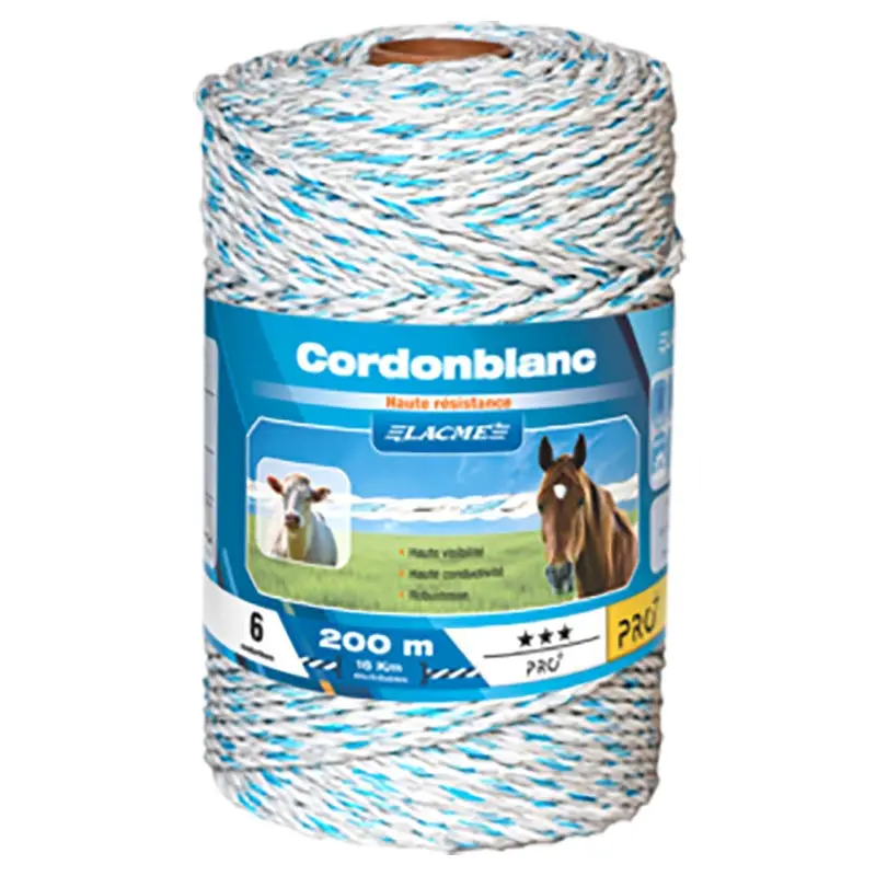 Quantità Limitata Corda elettrica Lacme Cordonblanc ø 6mm / 200 mt