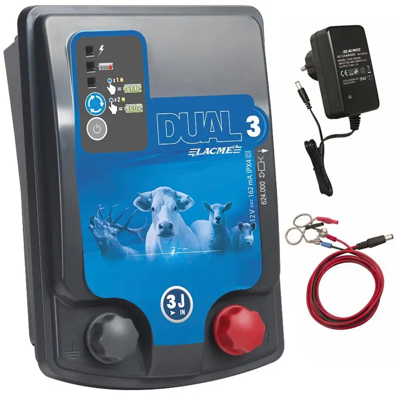 Ultimissimo Modello Elettrificatore Lacme Dual D3 a corrente e batteria 12V 2 joule