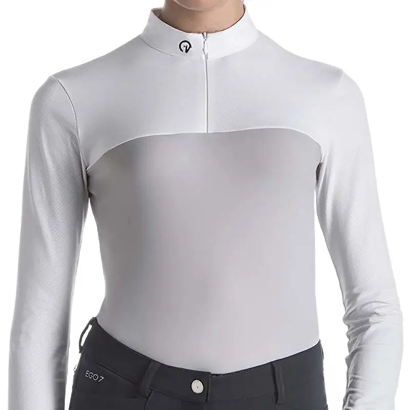 Polo da competizione EGO7 modello Lace a maniche lunghe da donna Di Tendenza