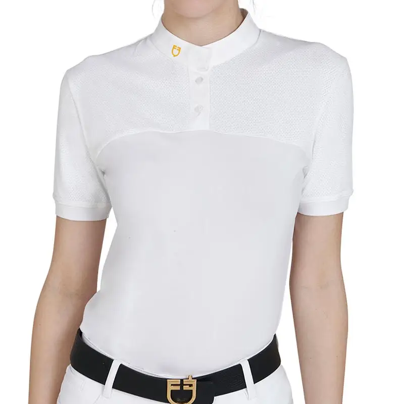 Non Perdere Polo da concorso donna manica corta Equestro mesh