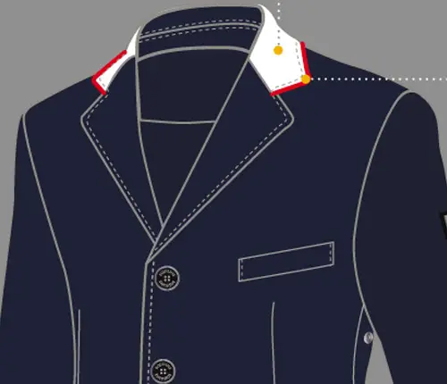 Personalizzazione Equiline giacca concorso uomo collo Affare