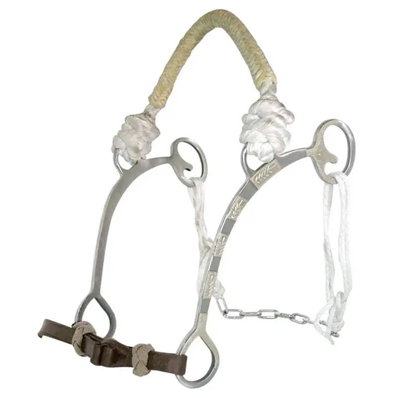 Morso hackamore bosal rawhide e barbozzale Prezzo Ridotto