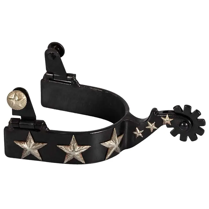 Miglior Prezzo Speroni western star lux finitura nera con stelle argento