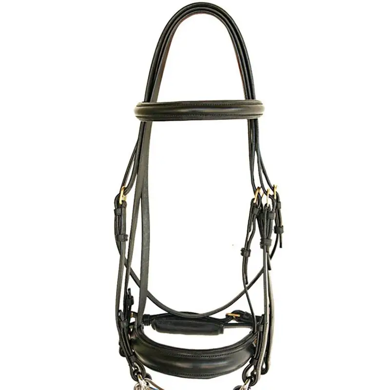 Compra Adesso Briglia da dressage per morso e filetto Daslo in cuoio