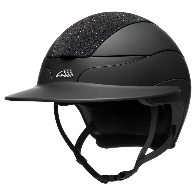 Nuova Collezione Casco equitazione XANTO con placca Swarovski e Logo Equiline - visiera larga