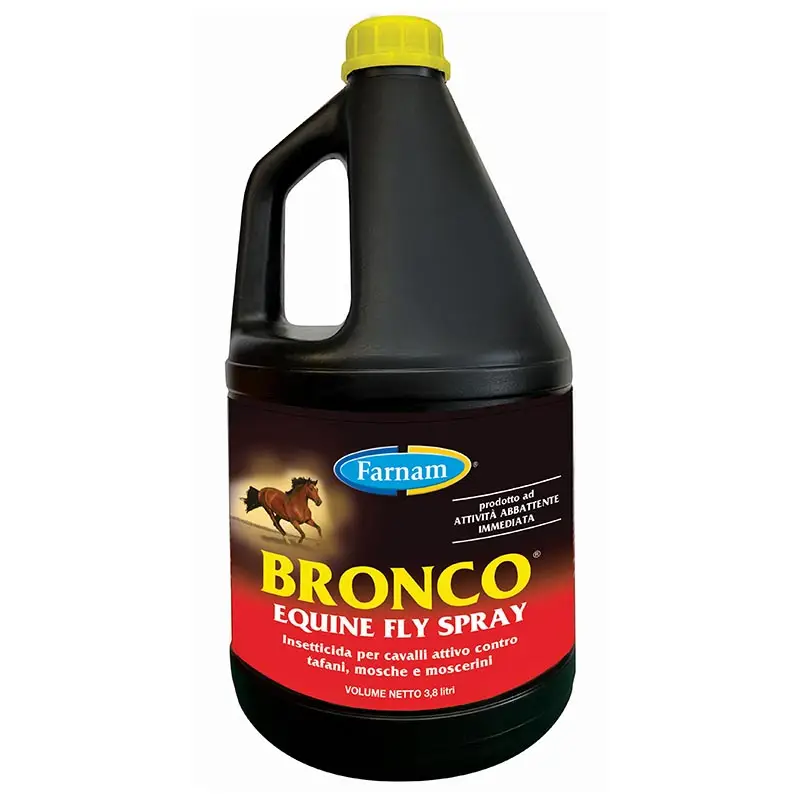 Bronco Equine Fly Farnam tanica da 3.8 lt spray insettorepellente per cavalli Popolare