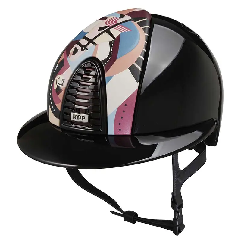 Reso Gratuito Casco KEP Italia Cromo 2.0 Pegasus nero lucido inserto rosa