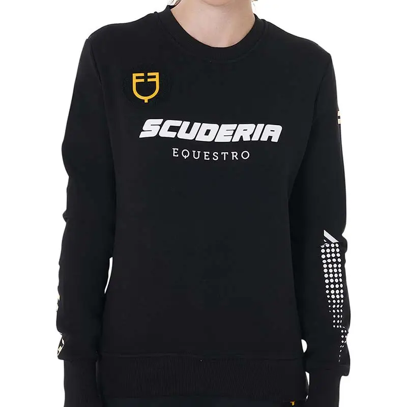 Ultima Occasione Felpa girocollo in cotone Scuderia Equestro da donna