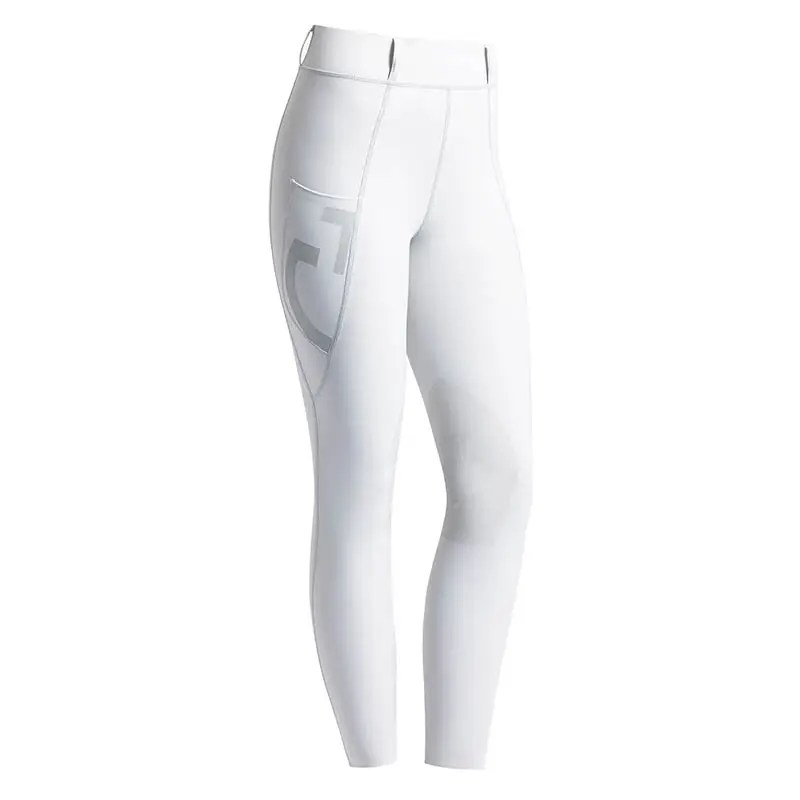 Saldi Leggings Cavalleria Toscana in jersey Knee grip con passanti da donna