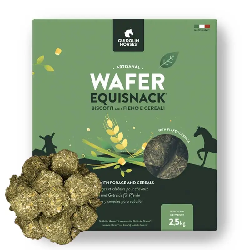 Soddisfatti O Rimborsati Biscotti per Cavalli EQUISNACK Wafer Snack Guidolin 2,5 kg con foraggio e cereali