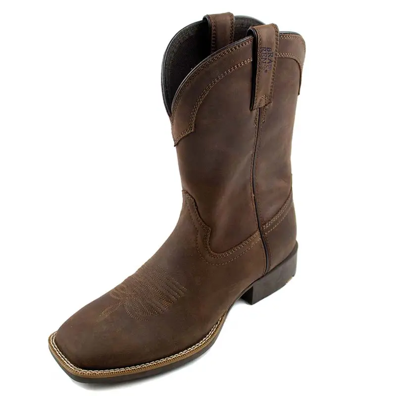 Esclusivo Stivaletti Western unisex Brad Ren’s in Pelle con rinforzo alla caviglia